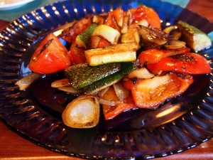 Grilled Vegetables at a restaurant in Český Krumlov