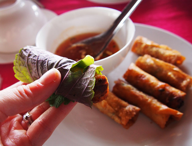 Spring-rolls-wrapped-in-fresh-herbs