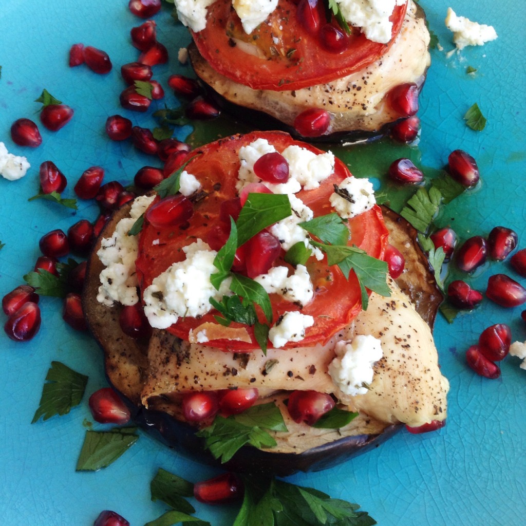 No marinade- just a tomato, but still so good!