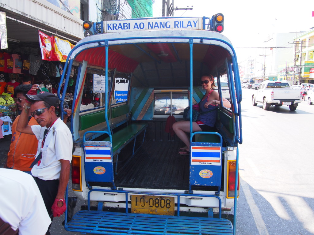 Songthaew krabi to ao nang bus taxi